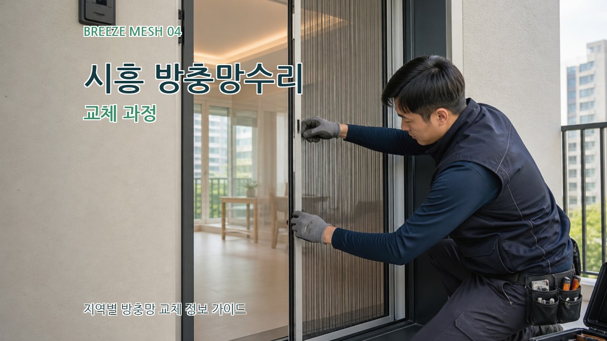 시흥 방충망수리 교체 과정