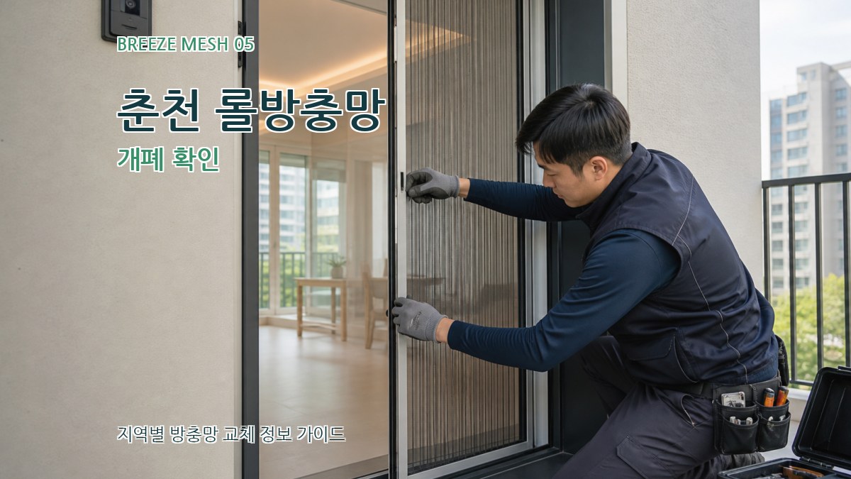 춘천 롤방충망 개폐 확인