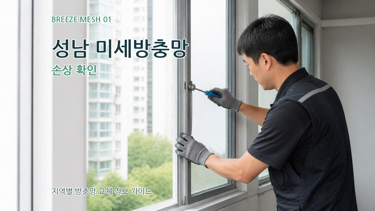 성남 미세방충망 손상 확인
