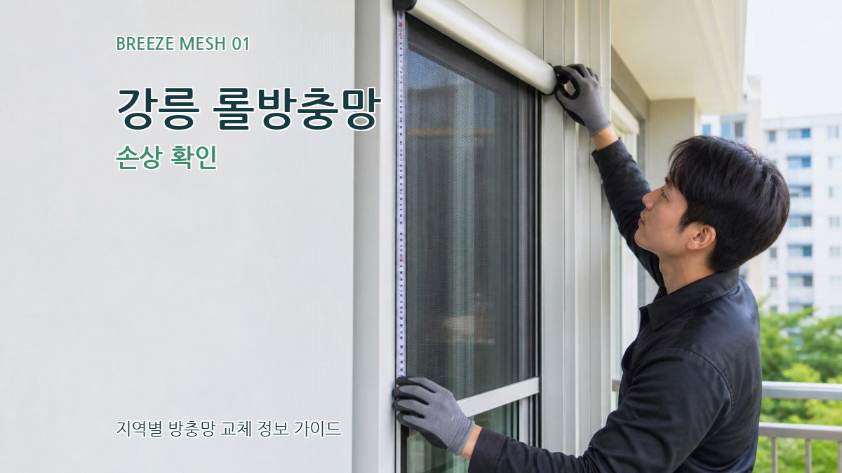 강릉 롤방충망 손상 확인