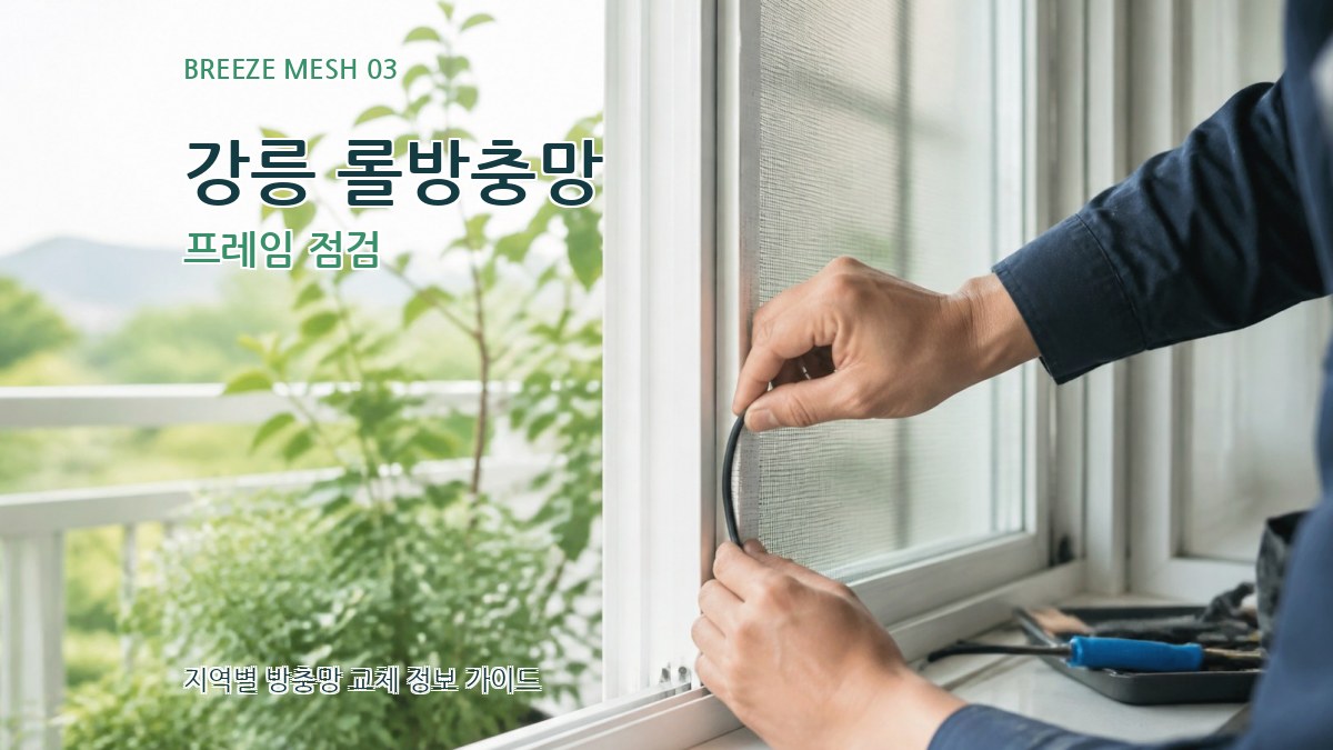 강릉 롤방충망 프레임 점검