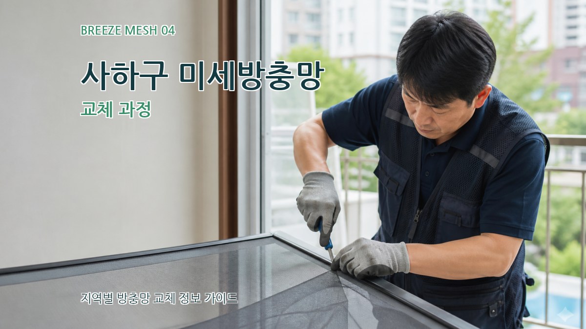 사하구 미세방충망 교체 과정