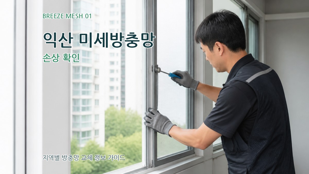 익산 미세방충망 손상 확인