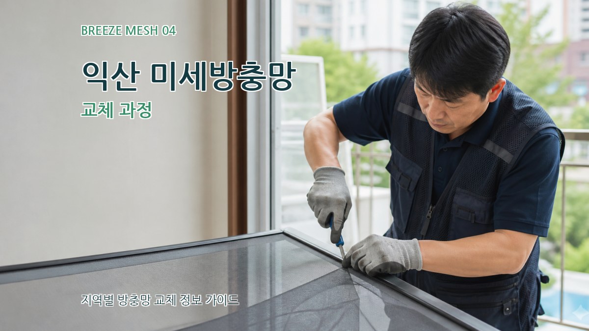 익산 미세방충망 교체 과정