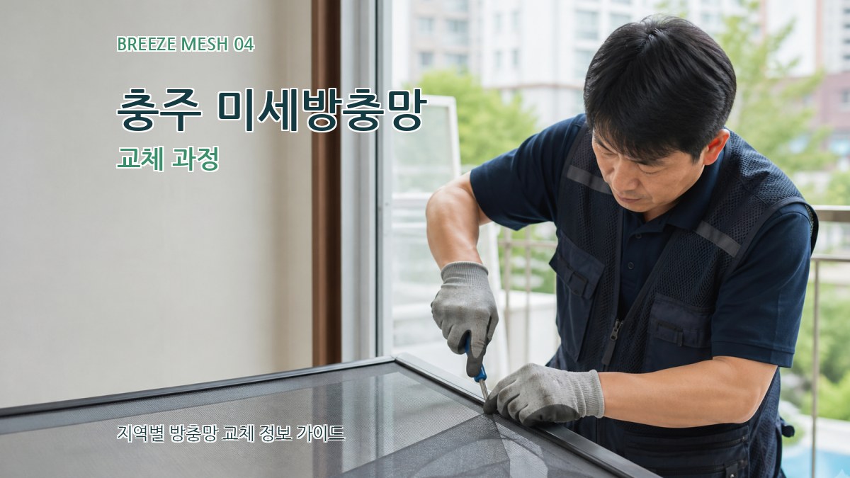 충주 미세방충망 교체 과정