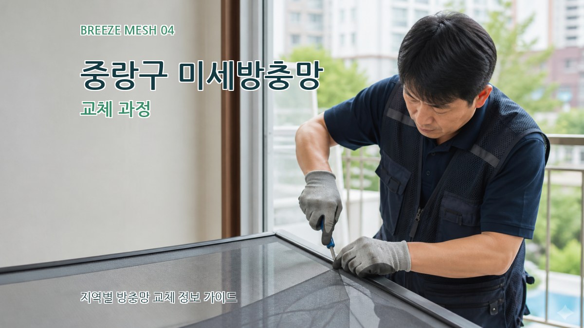 중랑구 미세방충망 교체 과정