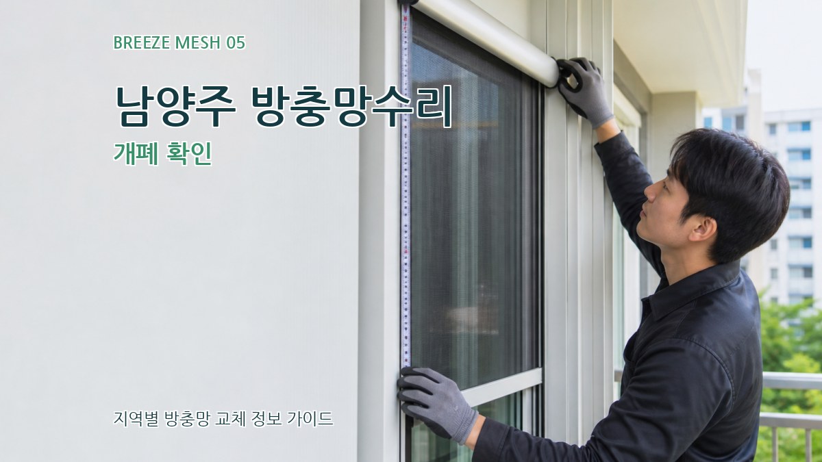 남양주 방충망수리 개폐 확인