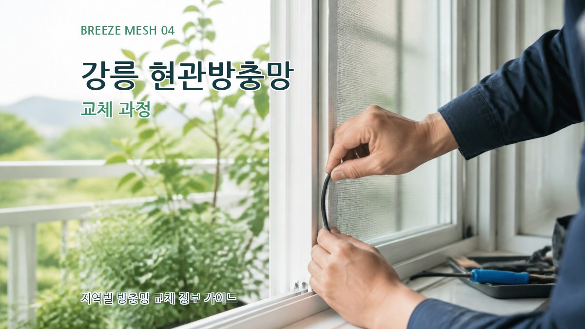 강릉 현관방충망 교체 과정