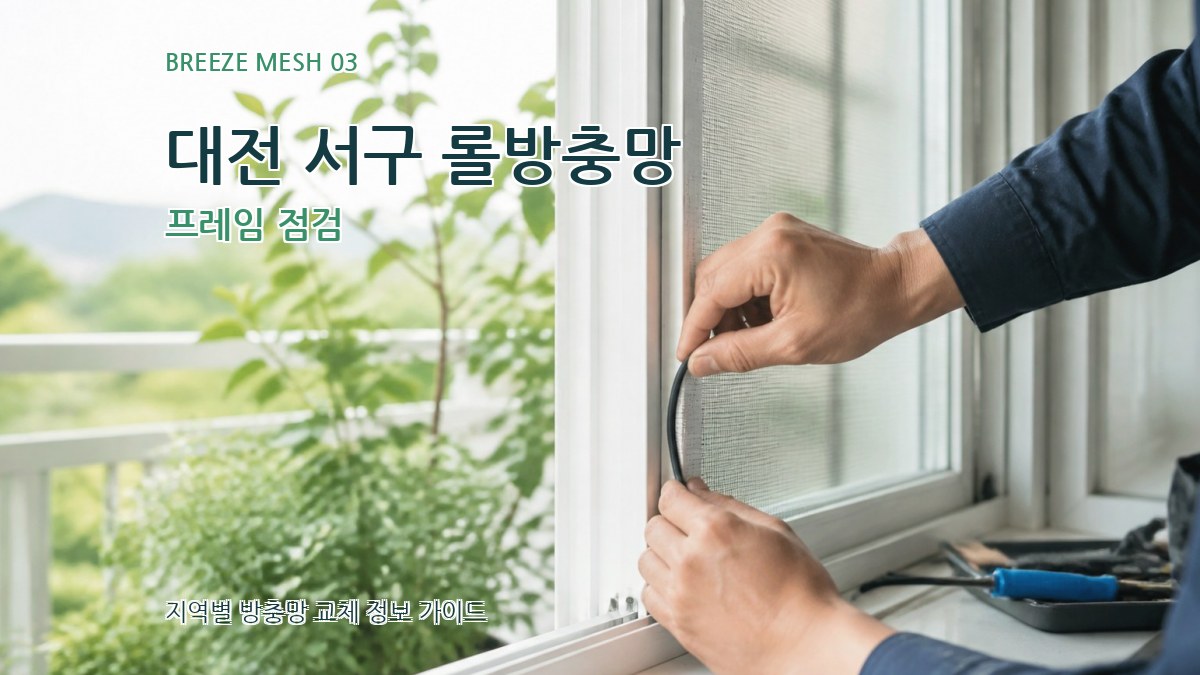 대전 서구 롤방충망 프레임 점검