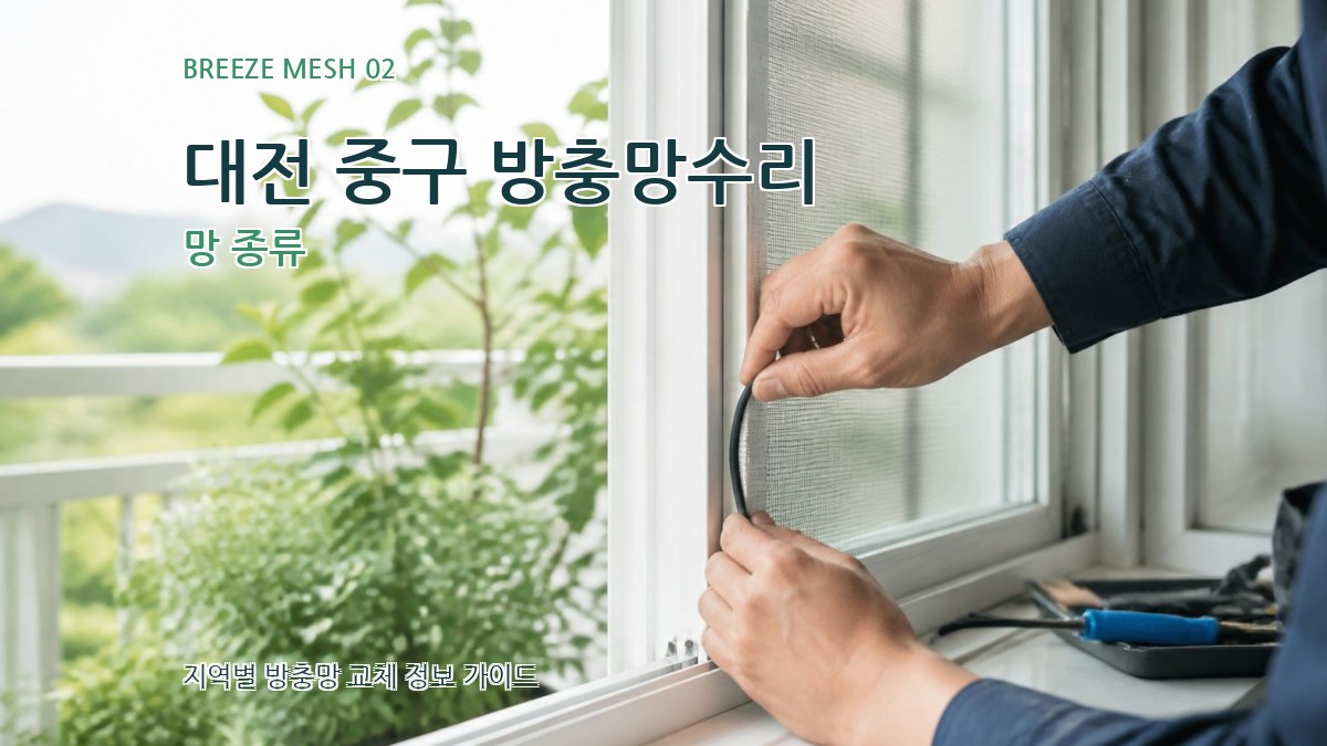 대전 중구 방충망수리 망 종류