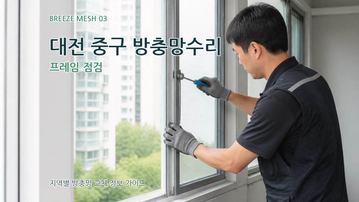 대전 중구 방충망수리 프레임 점검